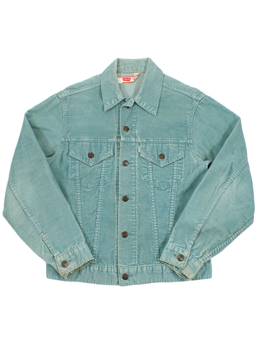70's Levi's 70505 3rd型 コーデュロイジャケット ミントグリーン 表記