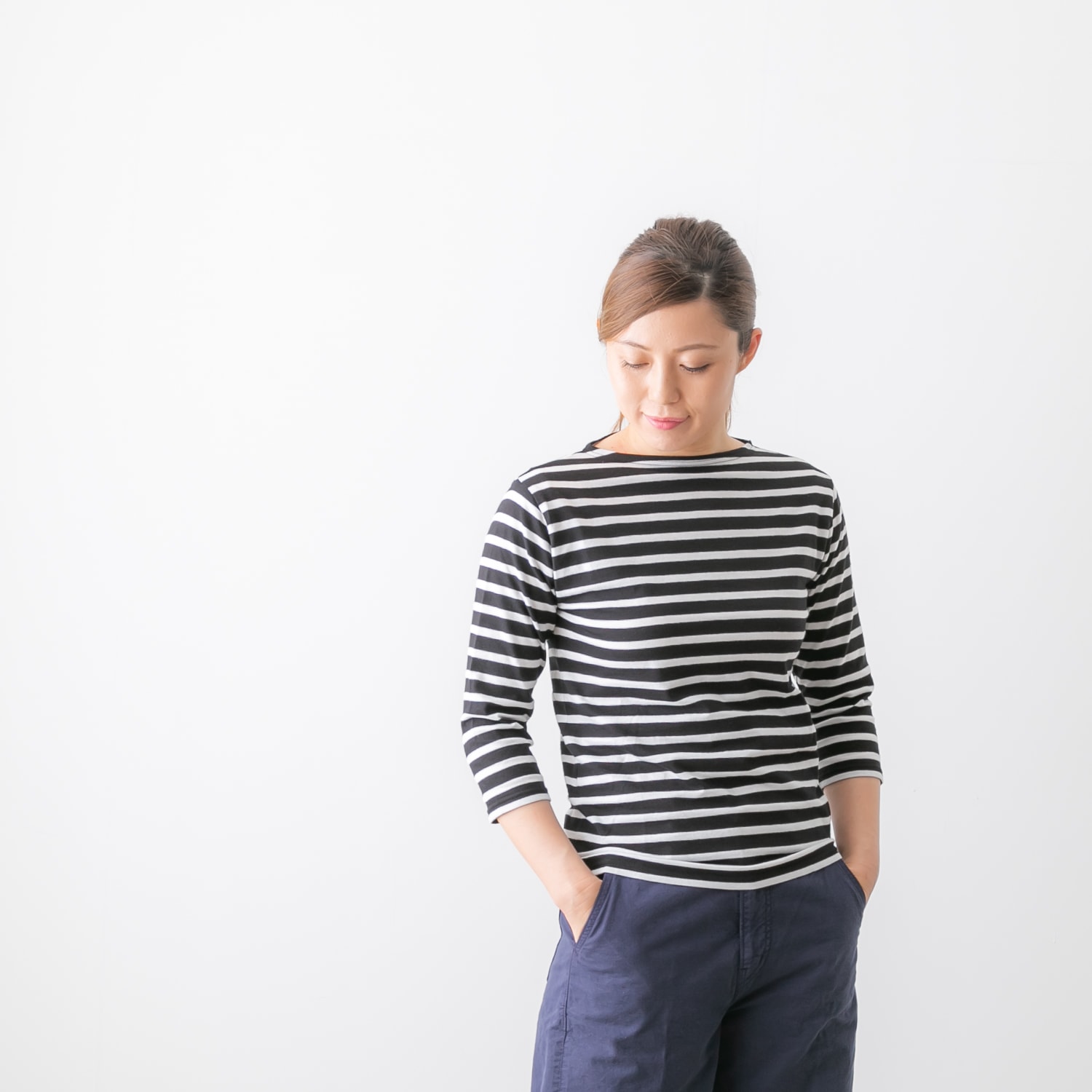 SAINT JAMES セントジェームス MORLAIX モーレ 薄手 7分袖 ボーダー