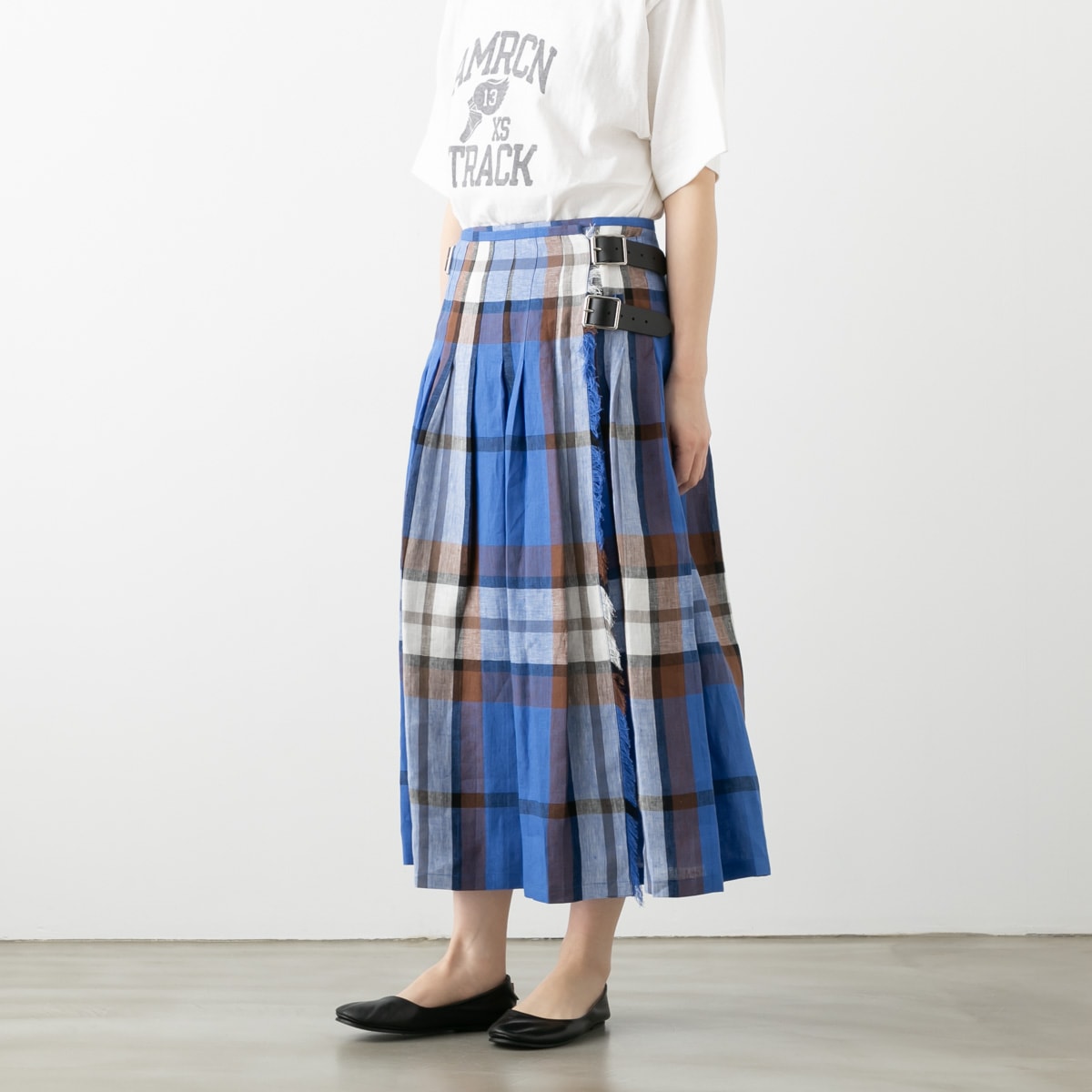 O'NEIL OF DUBLIN オニール・オブ・ダブリン WRAP SKIRT リネンタック