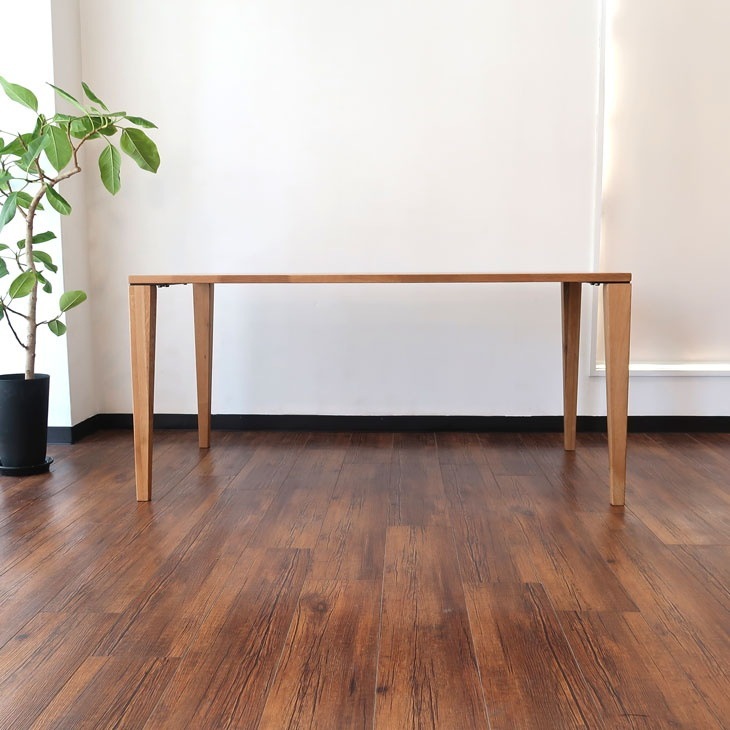 ダイニングテーブル 【幅150 無垢】 オーク材 ナラ 150cm×85cm 無垢材