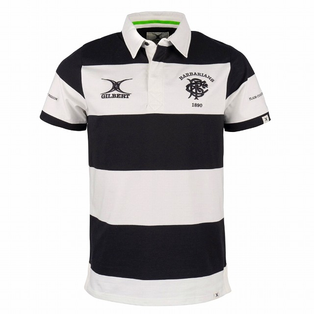 GILBERT バーバリアンズ ヘリテージ ジャージ 半袖 ラガーシャツ