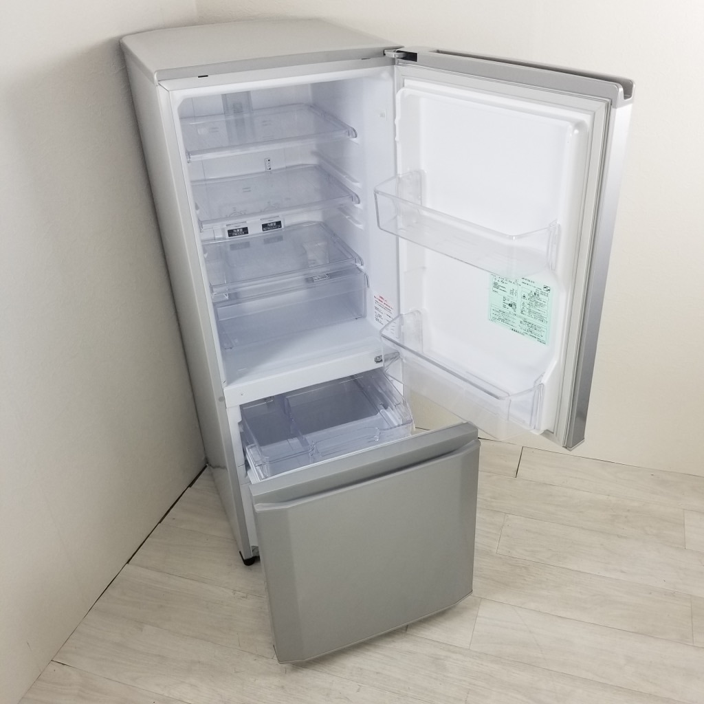 中古 146L 2ドア冷蔵庫 三菱電機 2013年～2014年製 シルバー 自動