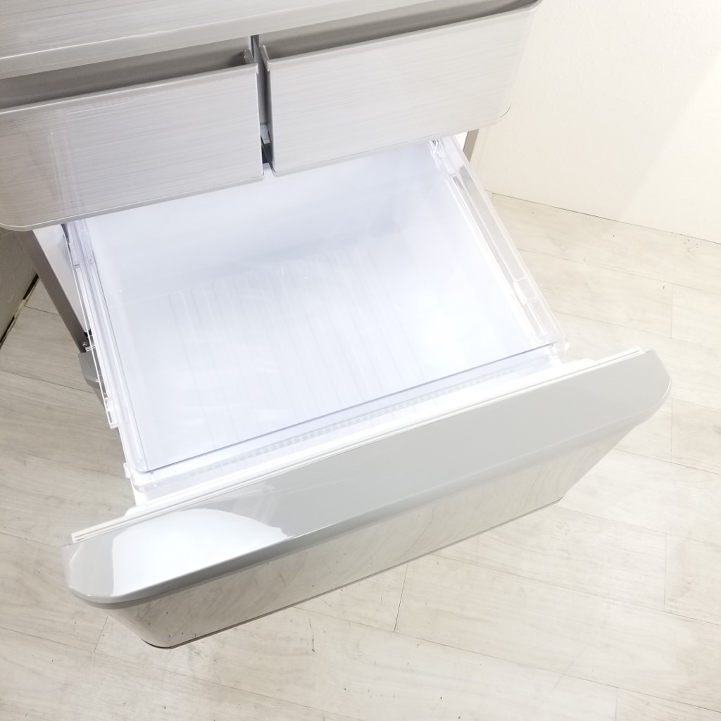 中古 412L 5ドア冷蔵庫 シャープ どっちもドア 自動製氷付き SJ-W412D