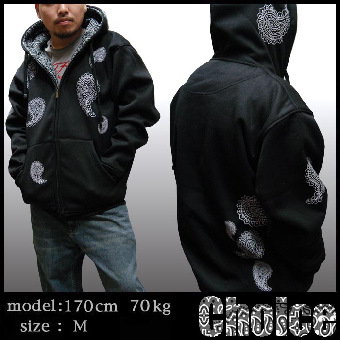 LA直輸入】CHOICE PAISLEY ペイズリー バンダナ柄 メンズ パーカー