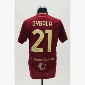 ディバラ直筆サイン入りユベントス17/18ホームユニフォーム (CLパッチ