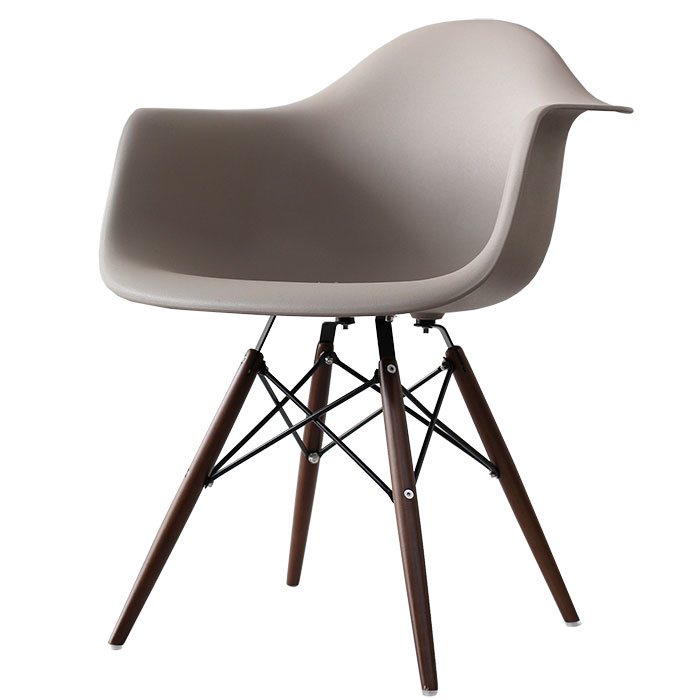 イームズ DAW ダークブラウン レッグ グレー グレイ アームシェル