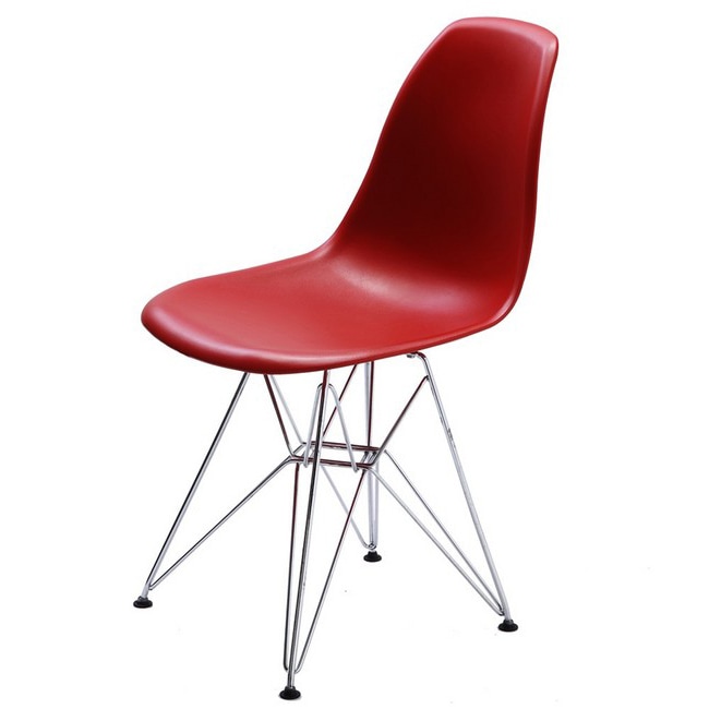 ①Eames サイドシェルチェア DSR Vitra製 エッフェル イームズ朱赤 イームズ DSR つやなし レッド<br>シェルチェア イームズ チェア