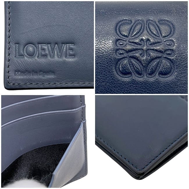 美品 LOEWE ロエベ L18 アナグラム レザー 二つ折り 長財布 LOEWE