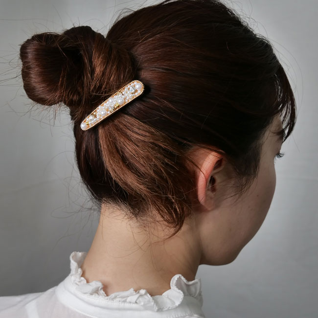 ネッサ ピンチ クリップ （クリームパール/ゴールド） | フランス