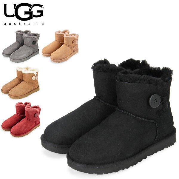 アグ UGG ムートン ブーツ ミニ ベイリーボタン II レディース 1016422