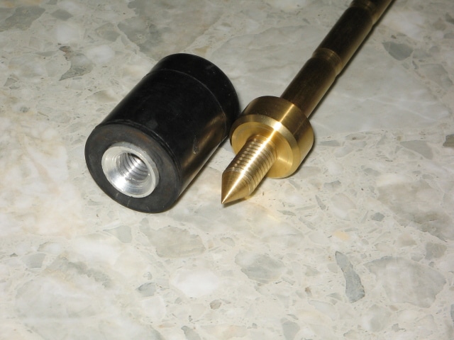 【新品】コントラバス エンドピン［タングステン入り真鍮／先端真鍮］① コントラバスエンドピン <BR>トリプル・ブリランテ <BR