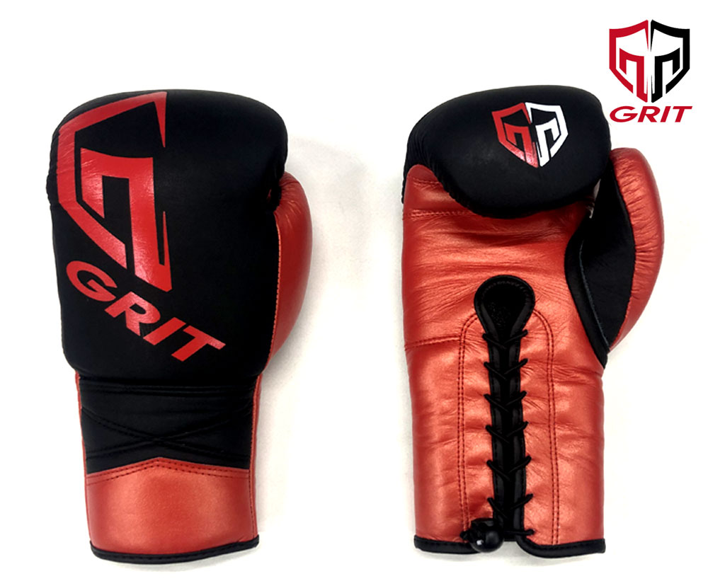 GRIT LACE UP BOXING GLOVE 2202 RED 紐式 ボクシンググローブ
