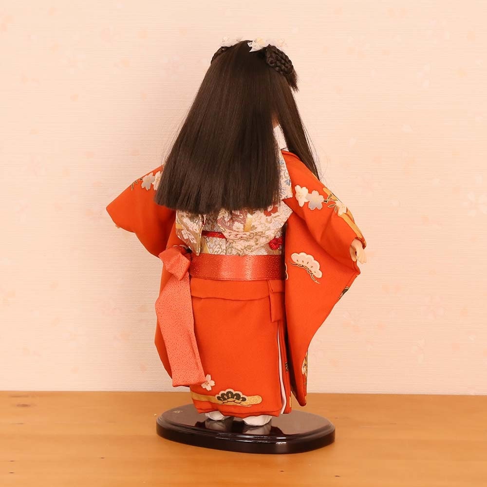 市松人形 齊藤公司作 10号 愛ちゃん 正絹金彩友禅