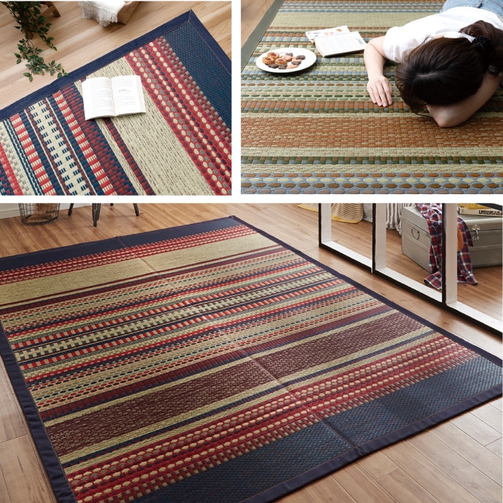 20日間返品無料】国産 い草ラグ DXラルフ D.STYLE イケヒコ×カイハラ