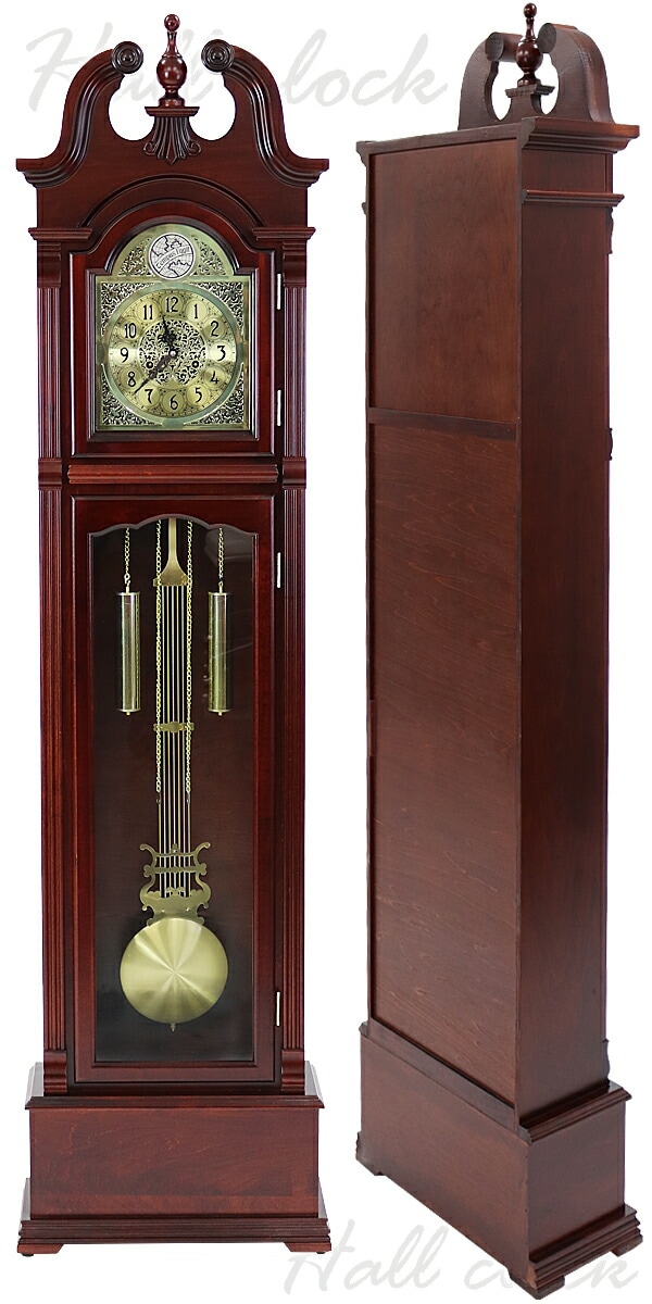ホールクロック,シナ材,完成品,柱時計,大型置き時計,置時計,振り子