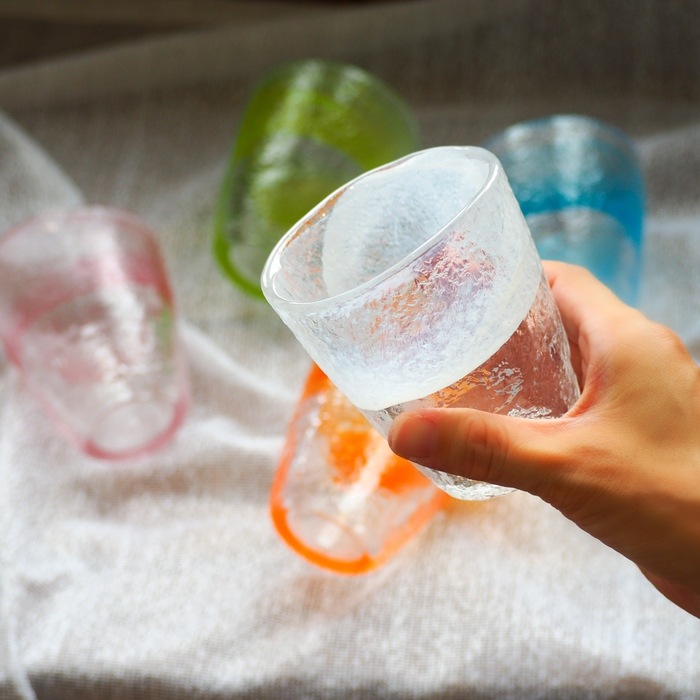 ガラス作家 ミネウチモネ 1点もの 綺麗なイエローグラス 作家物 小さめ