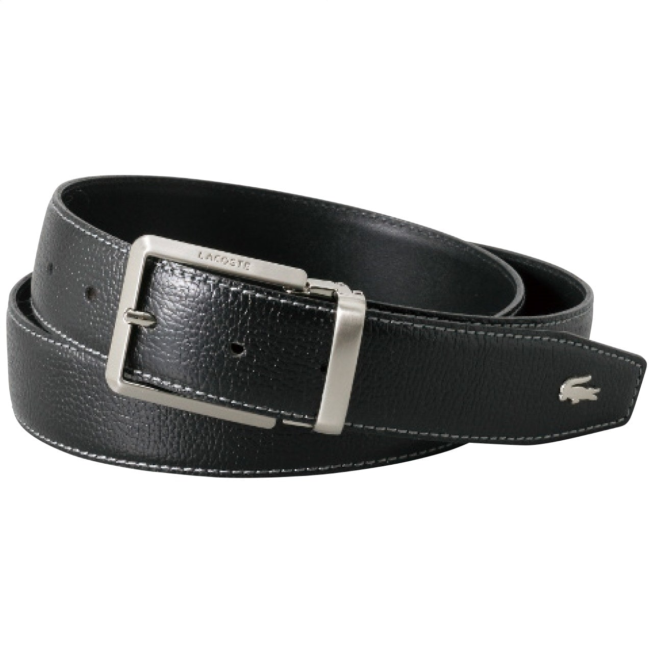 紳士服 ベルト ピン式 ブラック ラコステ ギフト 贈答品 贈物
