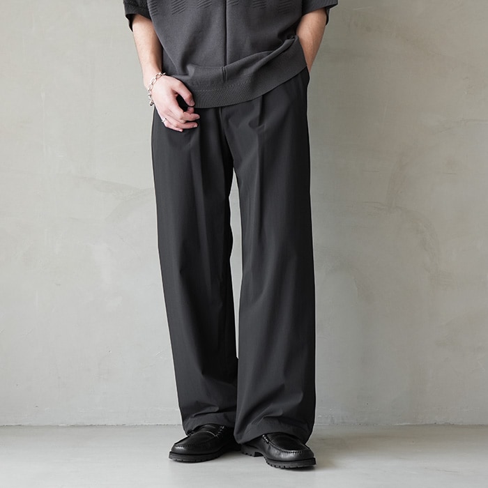 50%OFF】(syt-25ss-p02) SAYATOMO(サヤトモ) / 1-Tack Nylon Trousers