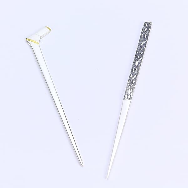 Y*e様 銀製 菓子楊枝 11本セット 箱付き 鶴 梅 アンティーク 和装小物