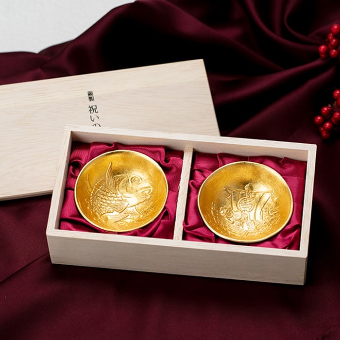 祝いの盃セット - 金箔｜錫製雑貨・酒器の通販は能作オンライン