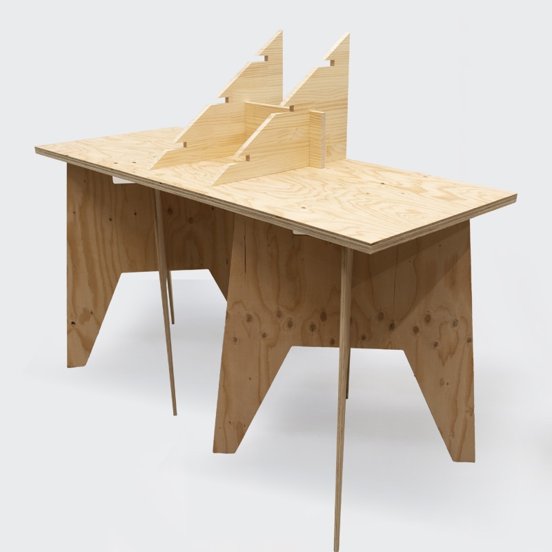 作業台風ディスプレイ什器 マルシェ3段ディスプレイラック1台セット