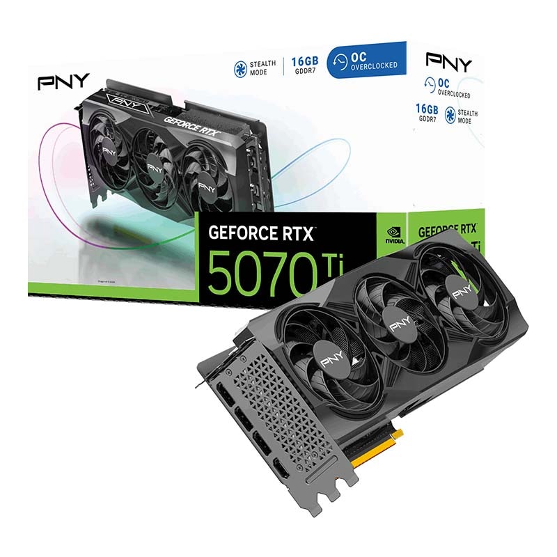 PNY GeFORCE RTX 5070 Ti 16GB Overclocked TripleFan
