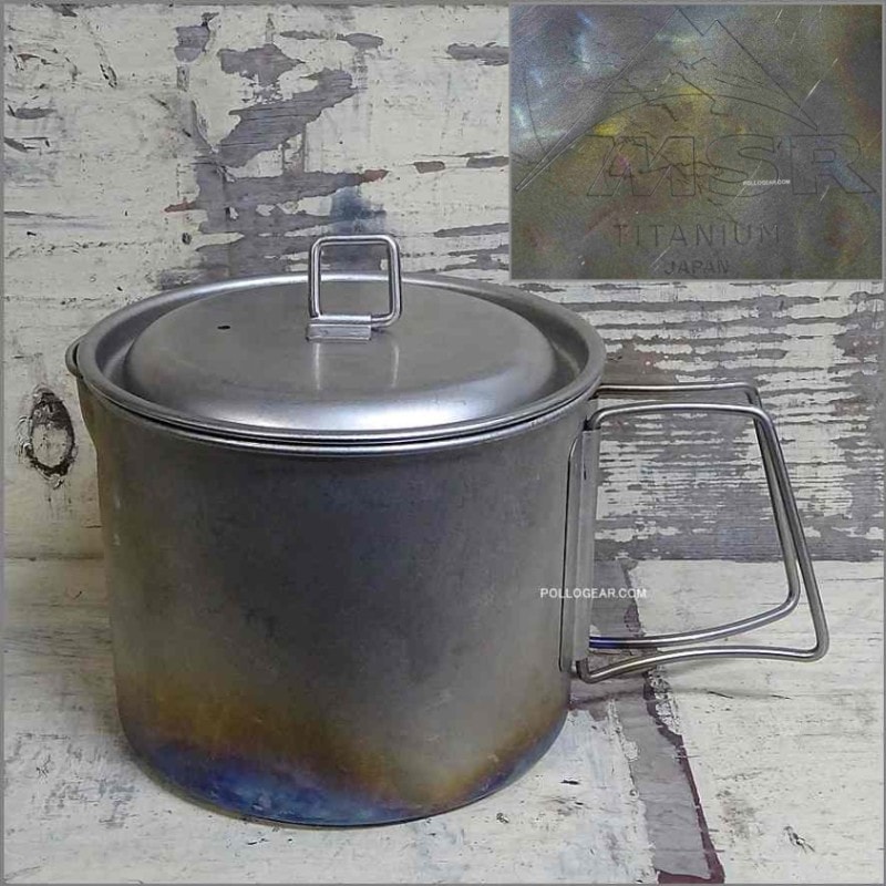 名作 MSR チタンケトル ヴィンテージ チタンクッカー wanderout 日本製 OLD MSR Kettle<BR>チタン ケトル 850ml<BR>VINTAGE TITANIUM