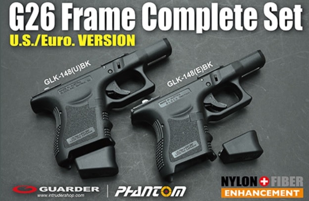 GUARDER マルイ グロック26/G26 カスタムフレームセット (EURO Ver/BK