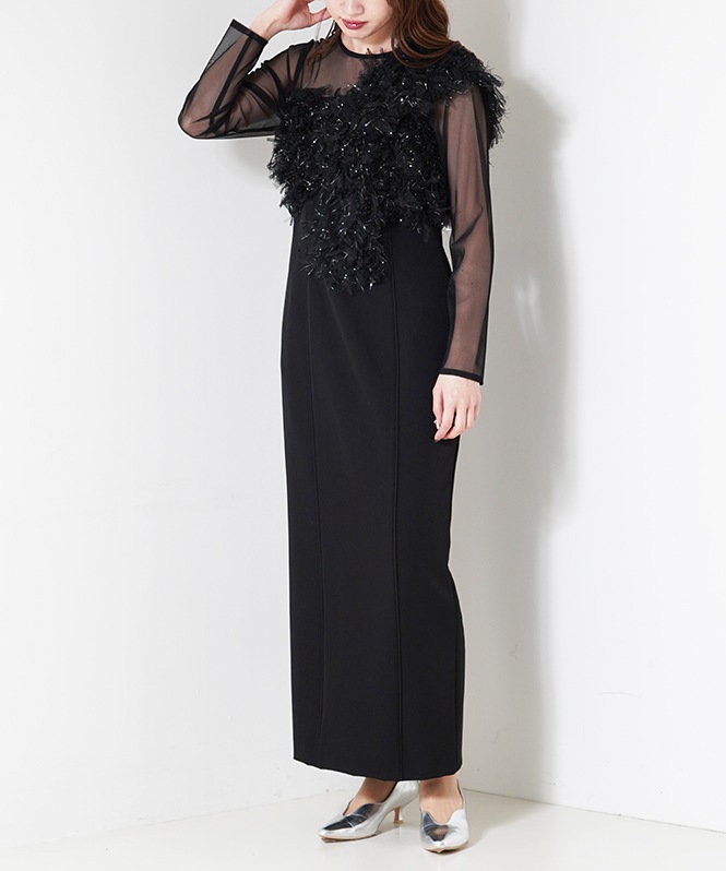fringe glitter knot dress | ALL ITEM | ROOM903 online