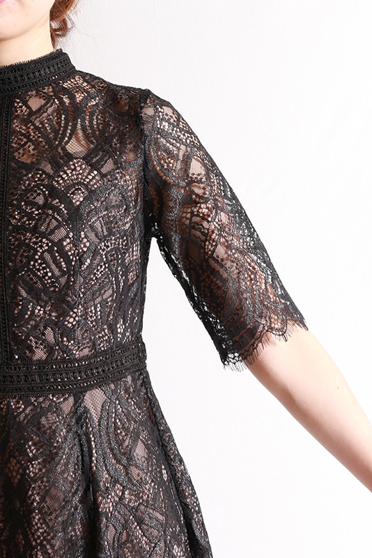 配色レース×ハシゴレースワンピース□ | DRESS,DRESS | ROOM903 online