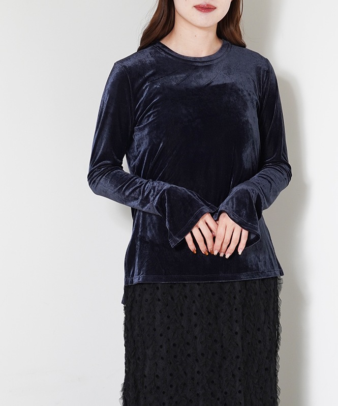 裾ベルスリーブベロアトップス | ALL ITEM | ROOM903 online