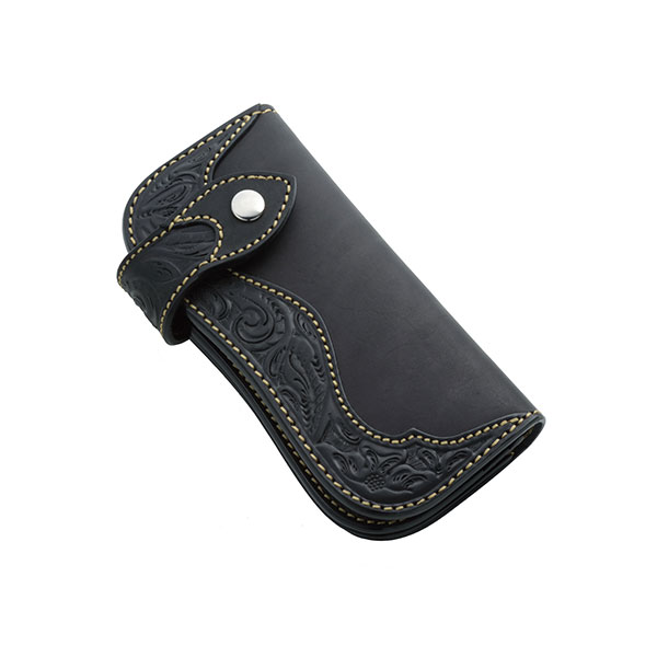 ロングウォレット/革財布 ブラック サドルレザー｜全てのレザー