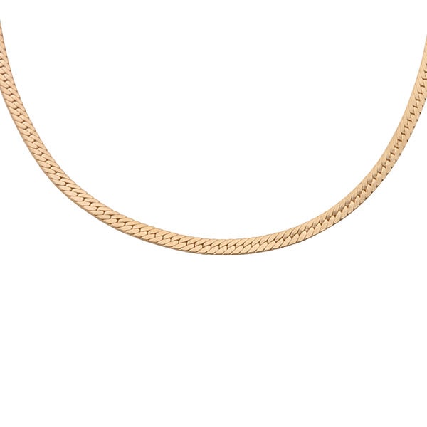 スネーク フラット シルバー925製 K24（24金）ゴールドプレート