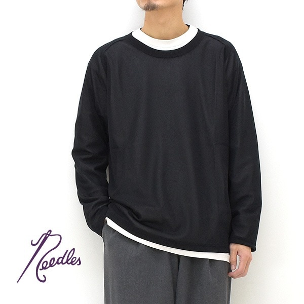 24SS】Needles ニードルズ L/S U Neck Tee -Poly Mesh- UネックロングT