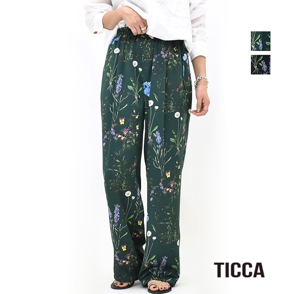 TICCA ティッカ フラワープリントパンツ TBES-422 レディース【送料