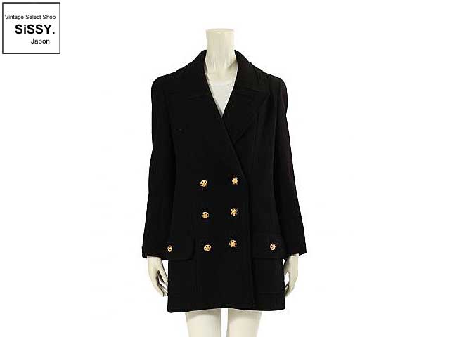 CHANEL シャネル コート ウール 黒 96A | アパレル（お洋服）,アウター