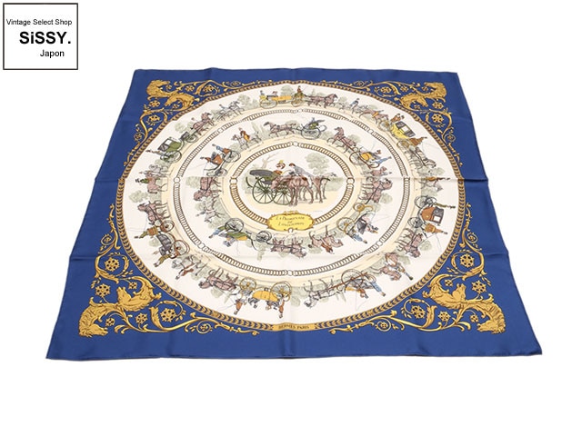 HERMES エルメス カレ90 「LA PROMENADE DE LONGCHAMPS」 スカーフ