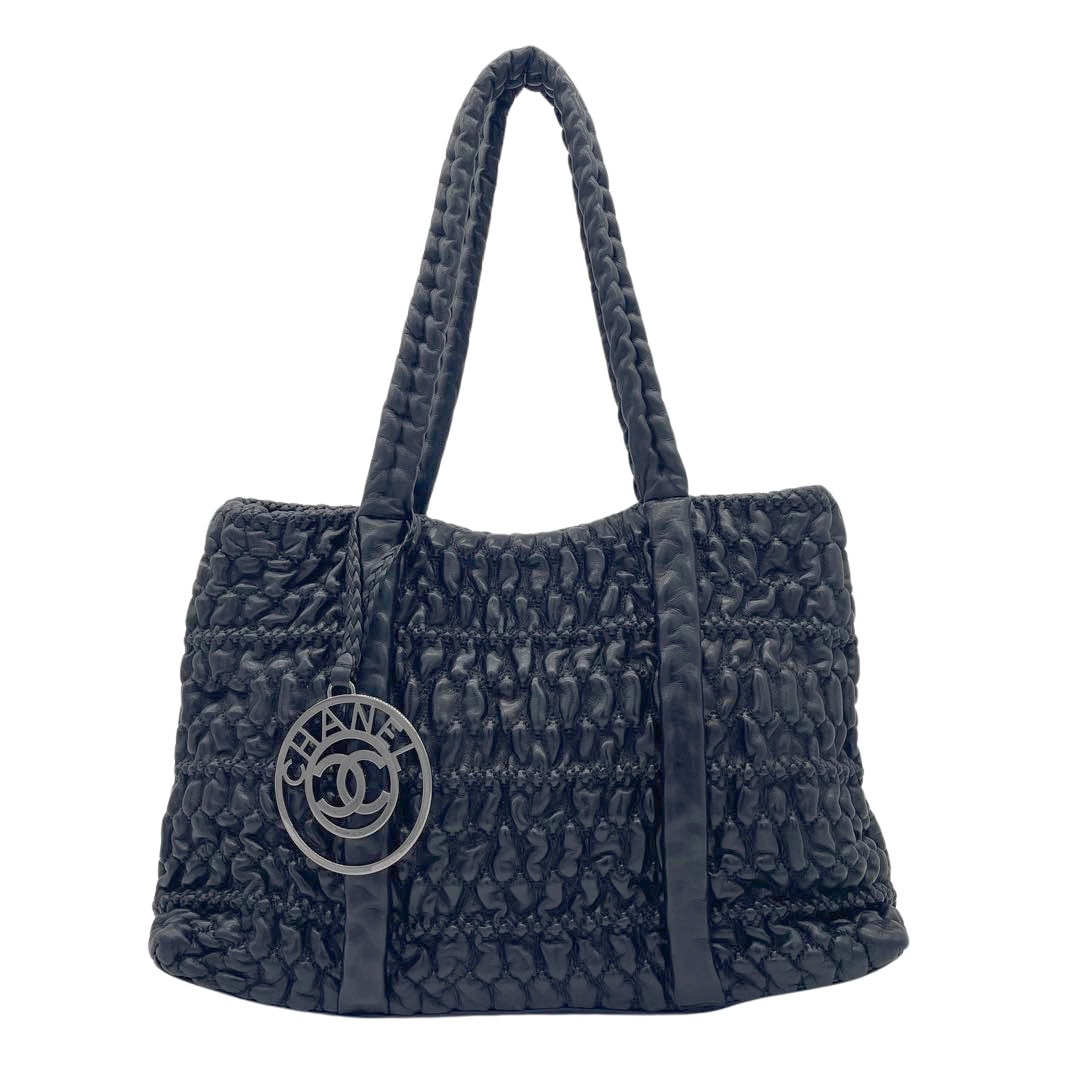 CHANEL シャネル バブルキルト ショルダートートバッグ ビッグココ