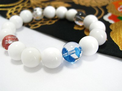 ブレスレット【ホワイトオニキス】□メンズ□四神四色□｜白崎八幡宮