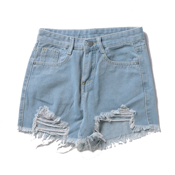 デニムショートパンツ ラメ入り ダメージ加工23インチ あさん専用