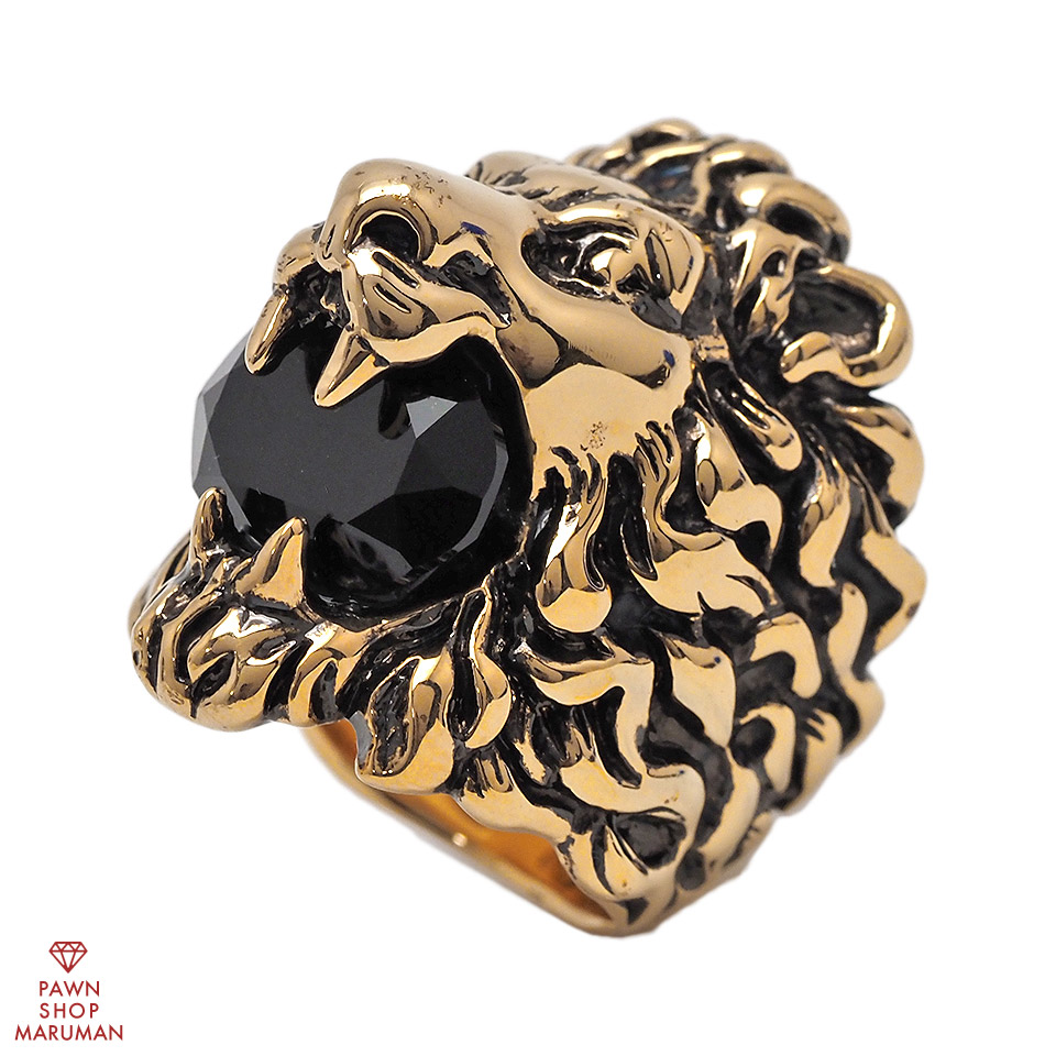 グッチ ライオンヘッド クリスタルリング #16 402763 J1D50 8029 GP 16