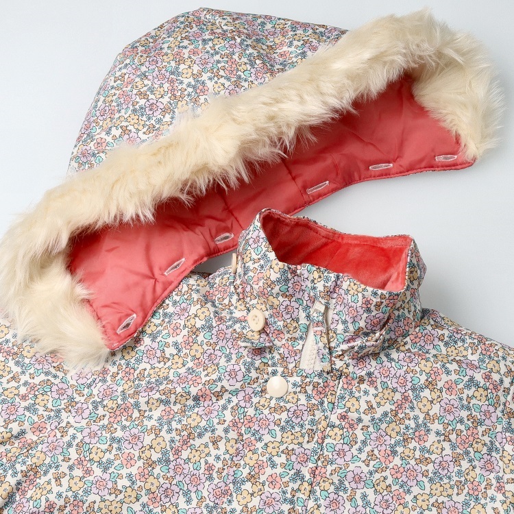 会員ランク別セール対象】小花柄切替スノーコンビ スノー｜子供服