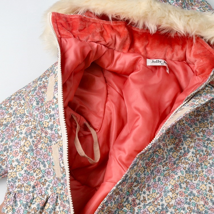 会員ランク別セール対象】小花柄切替スノーコンビ スノー｜子供服