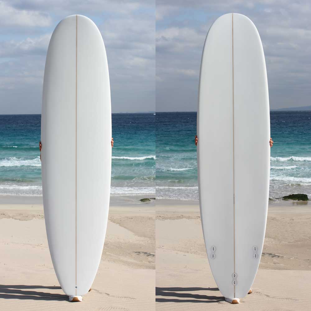おがまさんシェープ青いミッドレングスボード 6'10x 21