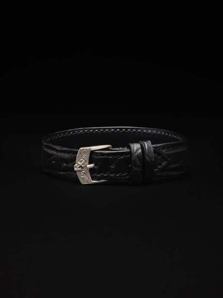 ANTIDOTE BUYERS CLUB 「Leather Bracelet(Crocodile/Silver
