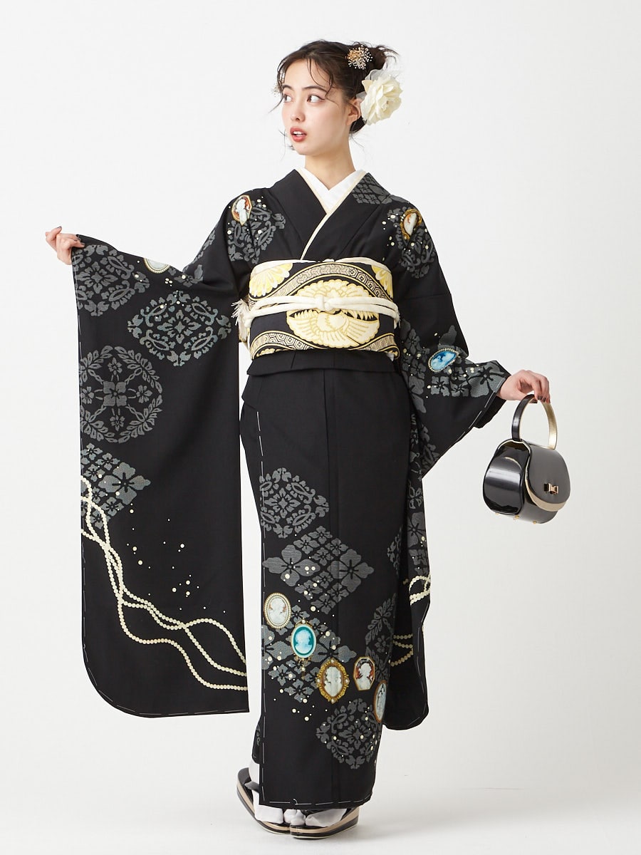 レンタル振袖【F1719】 MEMORY(FREE ブラック): ふりふ ｜ミマツ