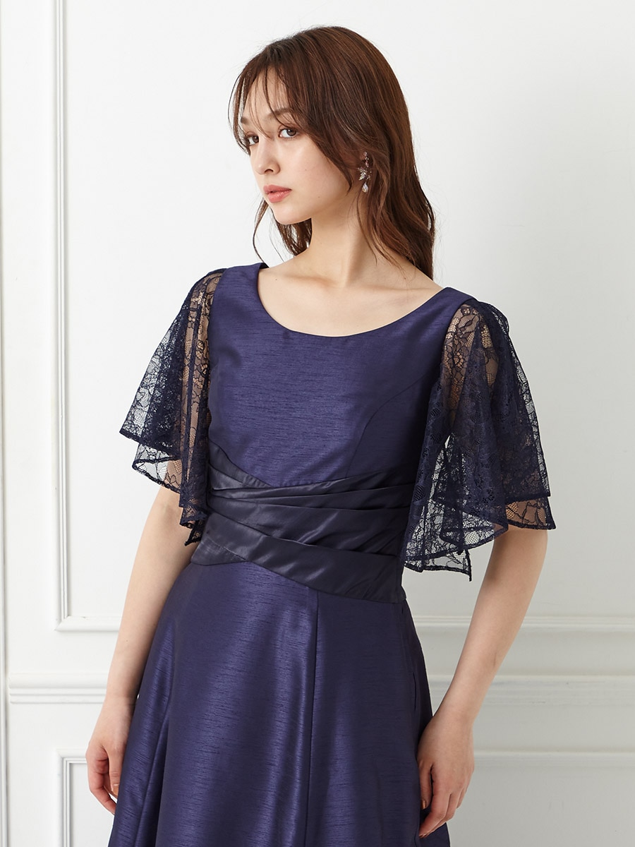 シャンタンロングドレス専用レース付け袖(M ワイン): AIMER | エメ