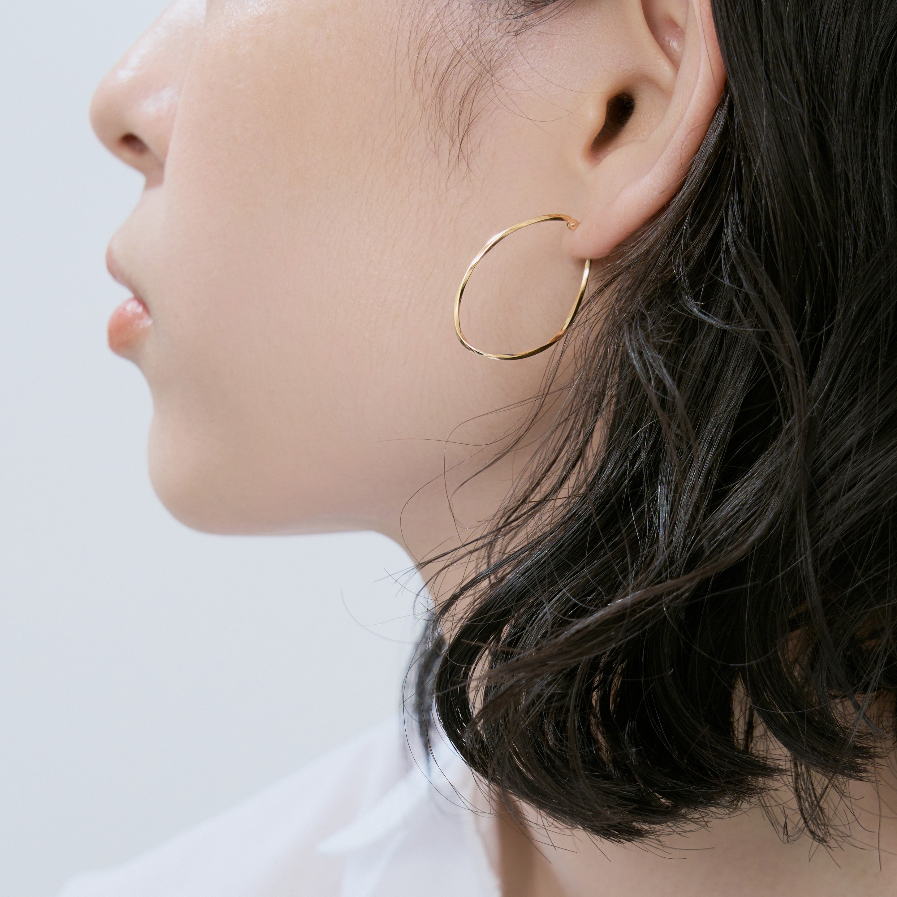 agete フープピアス 片耳/片方のみ agate アガット K10 フープピアス