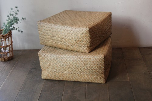 かご・バスケット・雑貨 - menui | カチュー水草 ふた付き四角BOX