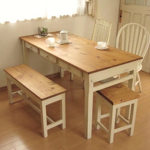 ろくろ脚 パソコンデスク 学習机 作業台 アンティーク風 【900×450×720